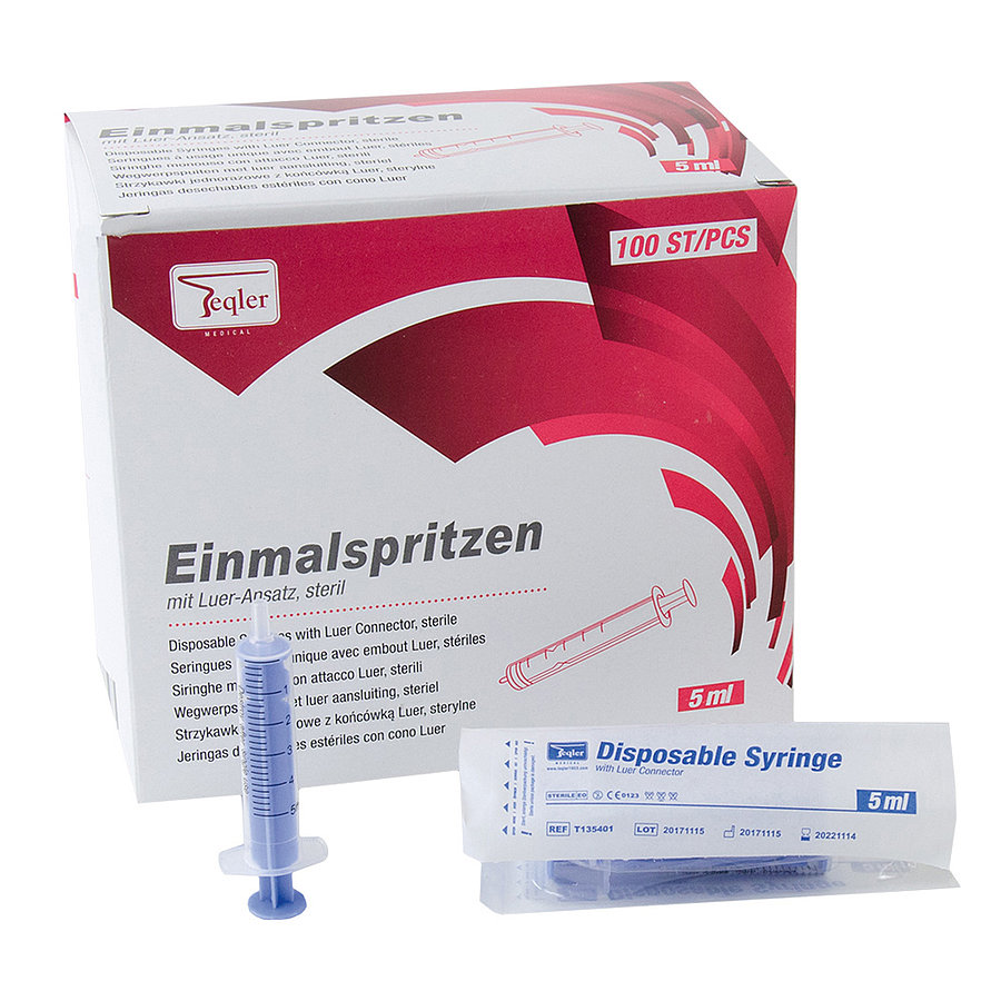 Egyszerhasználatos fecskendő luer csatlakozóval Egyszerhasználatos fecskendő luer csatlakozóval Infúziók, injekciók, fecskendők 25